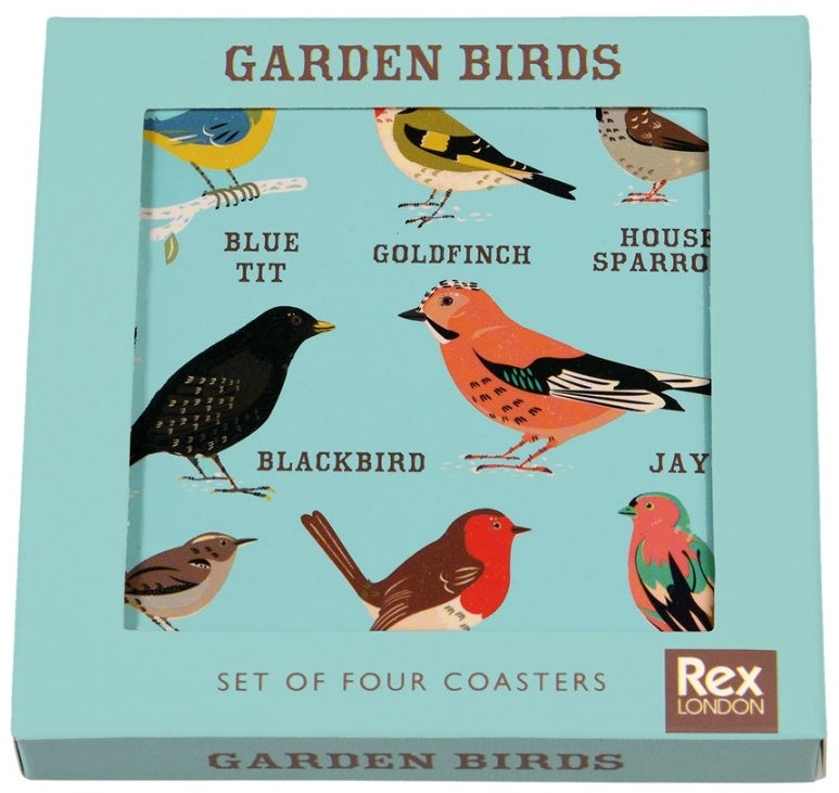 Garden Birds Coasters set 4