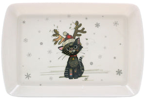 Kitten with Antlers Small Tray