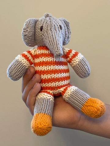 Elephant in Stripy Swimsuit Soft Toy