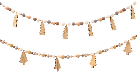 Wooden Tree and Bead Garlands