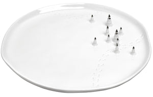 Forest Snow Scene Porcelain Plate
