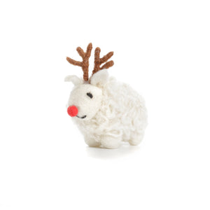 Sheep with Antlers Felt Decoration
