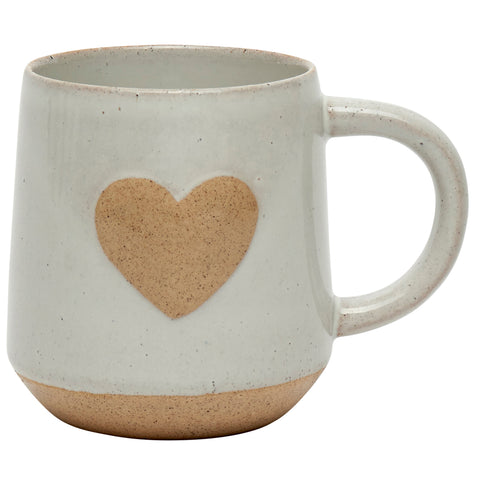 Stoneware Heart Mug