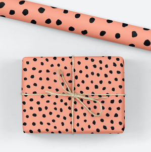 Pink Polka Dot Gift Wrap