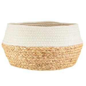 White Rope and Seagrass Basket