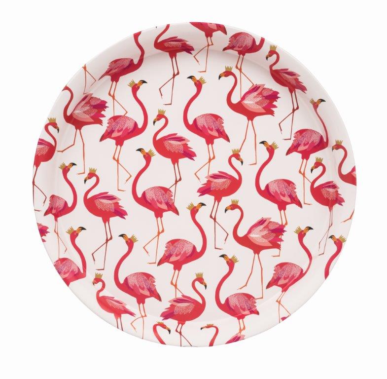 Flamingo Round Tray