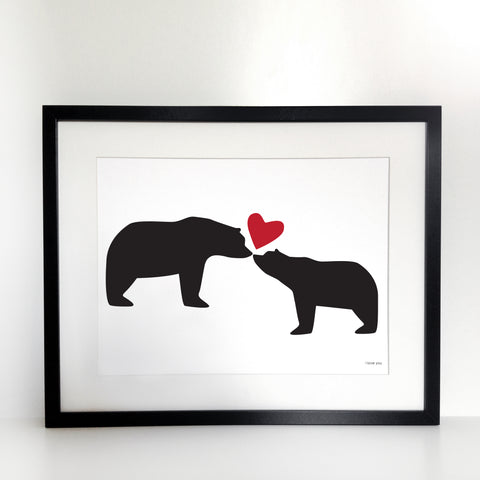 I Love You Bears Print - Unframed