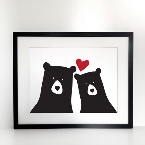 Bears Selfie Print - Framed
