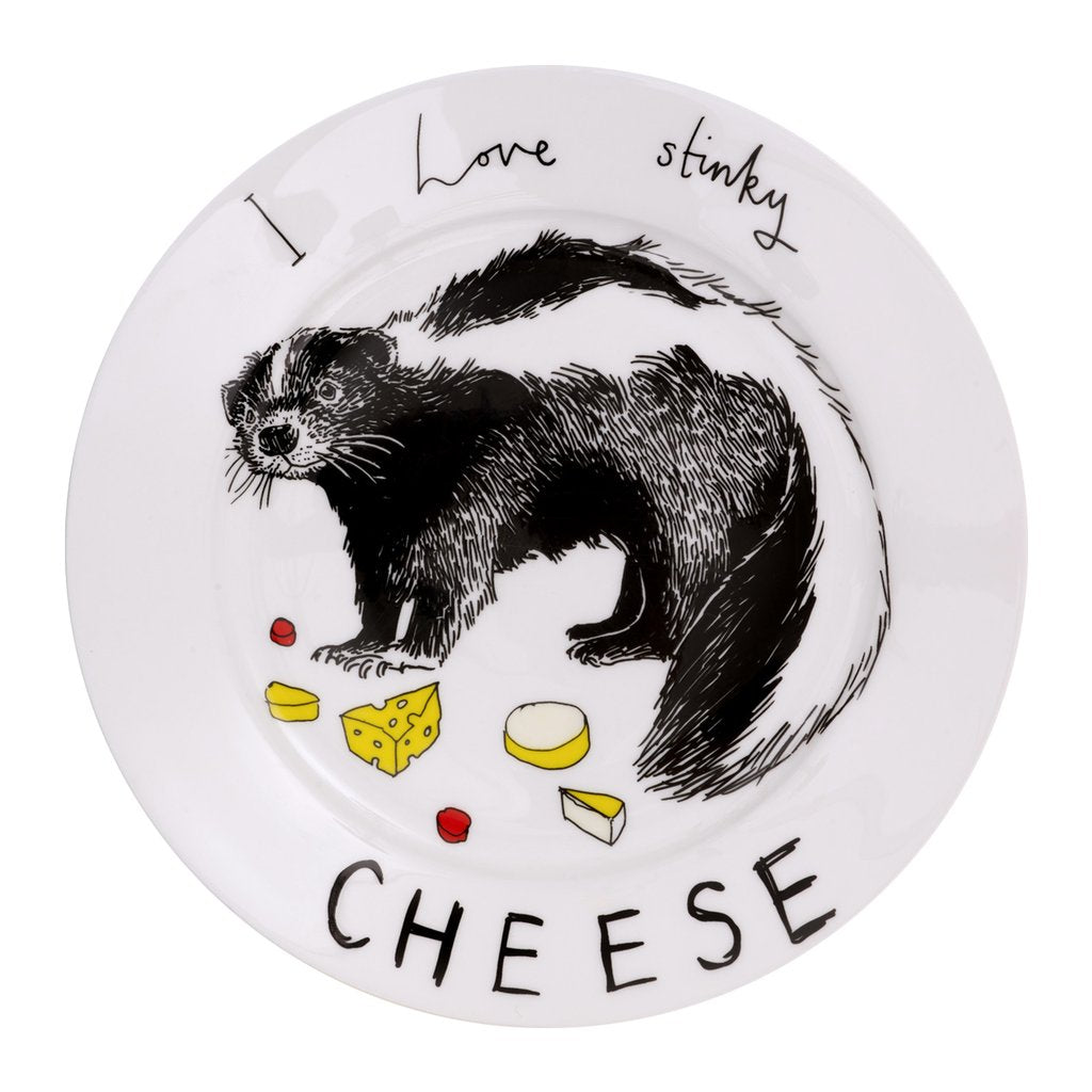 'I Love Stinky Cheese' Side Plate