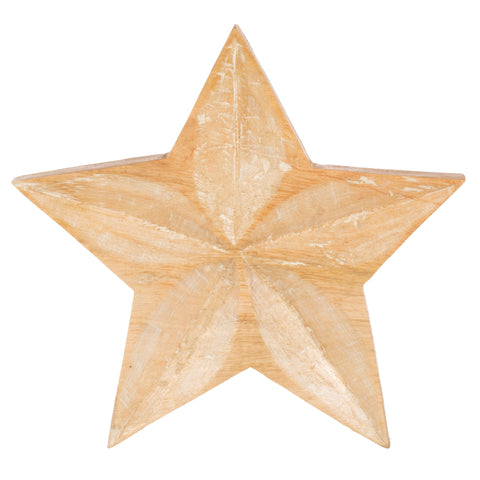 White Washed Standing Star Large